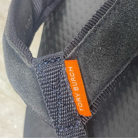 Tory Burch flip flops platform women’s sz 9 Blue with Rainbow Sole - Picture 9 of 9